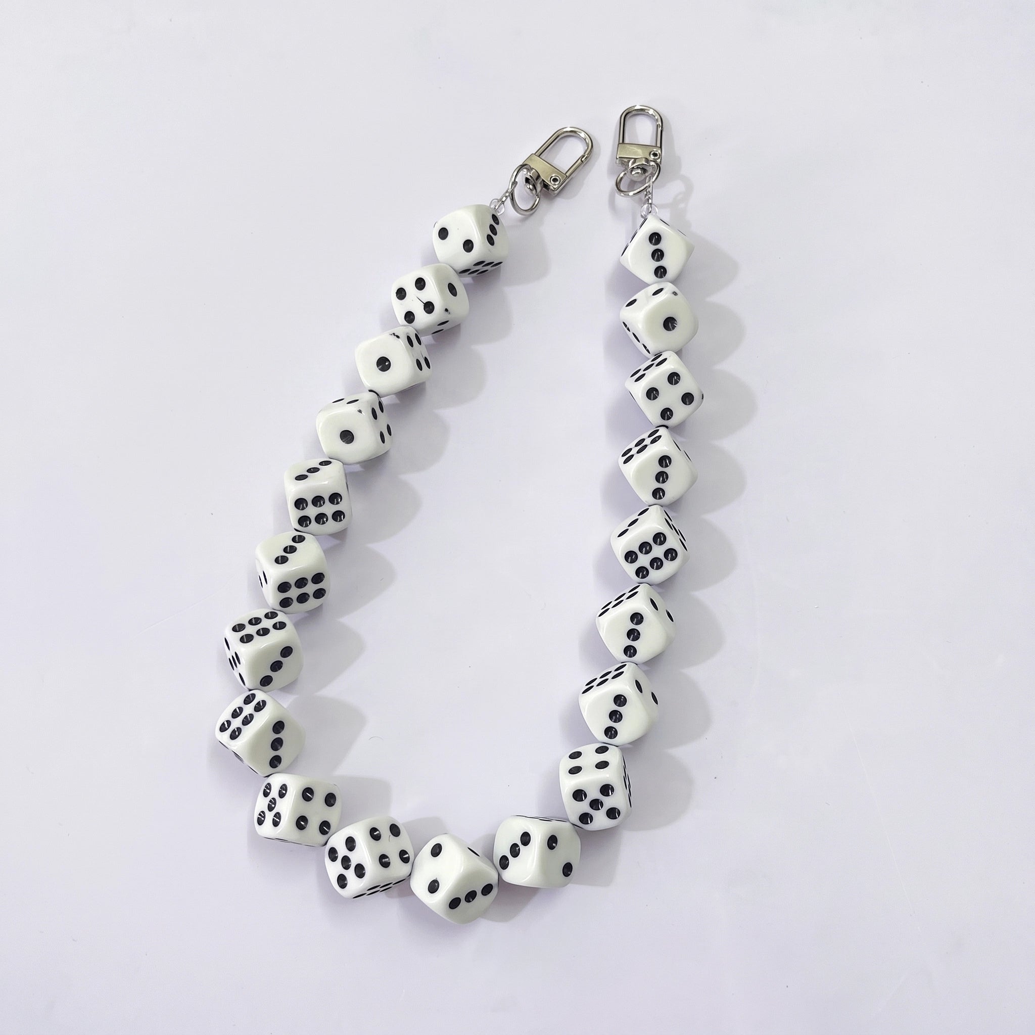 45cm (17.7") Creative Dice Beaded Bag Chain – Handmade Purse Strap Accessory