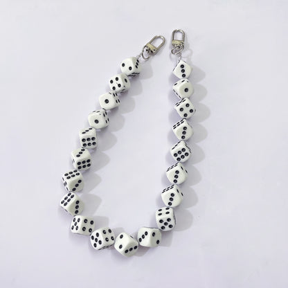 45cm (17.7") Creative Dice Beaded Bag Chain
