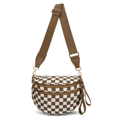 Checkered Crossbody Bum Bag