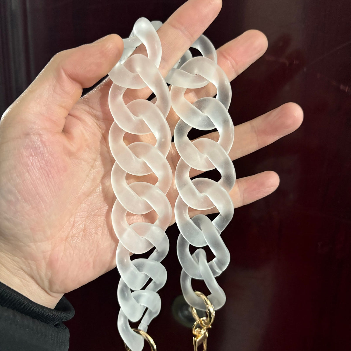 Large Flat Chain Strap - Acrylic Luxury Handbag Strap Fashionable for DIY Crafts