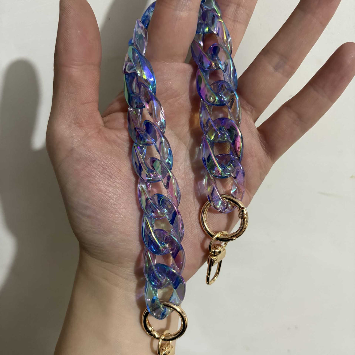Y2K Iridescent Acrylic Chain Strap 14.6" / 37cm