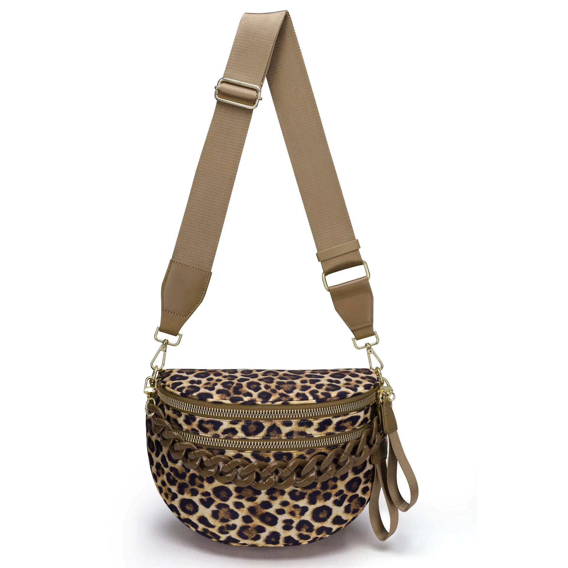 Leopard Purse Leopard Print Bum Bags for Women Crossbody Spacious Waist Bag Fanny Packs Crossbody Bag