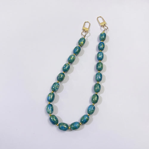 45cm Handmade Glitter Oil‑Painting Beaded Bag Strap