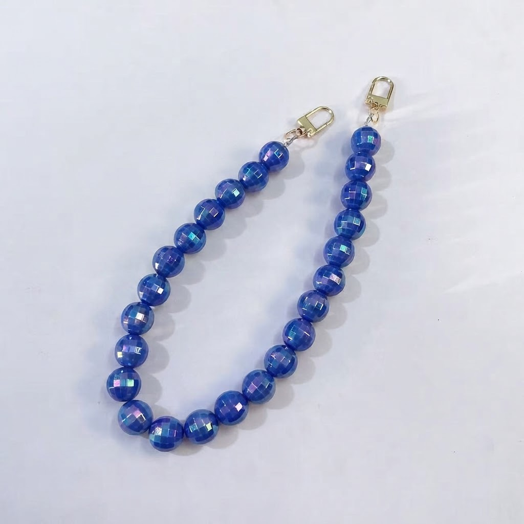 Colorful Iridescent Beaded Bag Chain, 45cm / 20 Inches