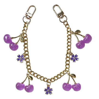 Cherry & Bow Bag Chain, Cute Decorative Handbag Charm for Women
