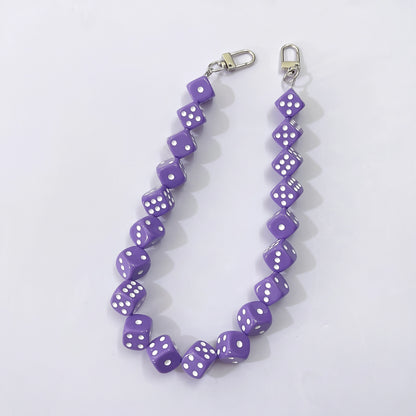45cm (17.7") Creative Dice Beaded Bag Chain