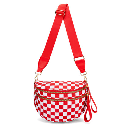 Checkered Crossbody Bum Bag