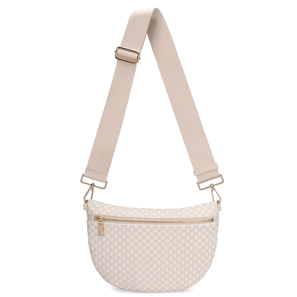 Woven Crossbody Bags For Women Checkered Bum Bag