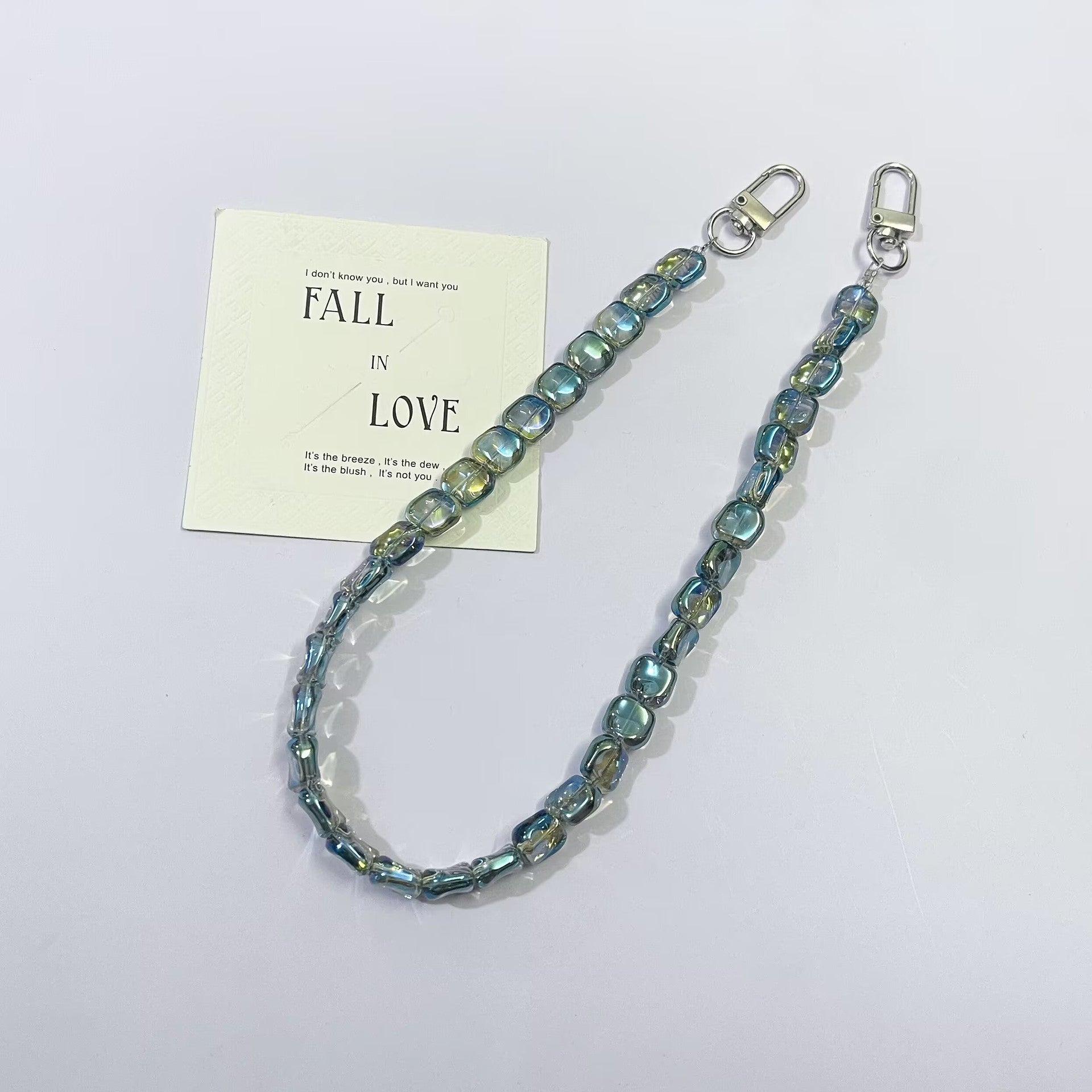 45cm (17.72 inches) Colorful Square Bead Chain Bag Strap