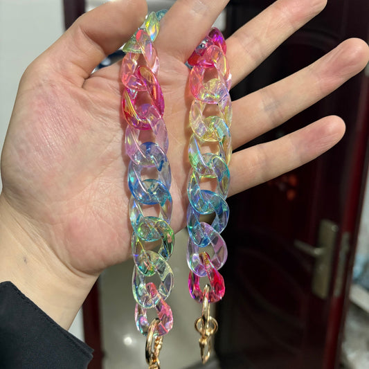 Y2K Iridescent Acrylic Chain Strap 14.6" / 37cm