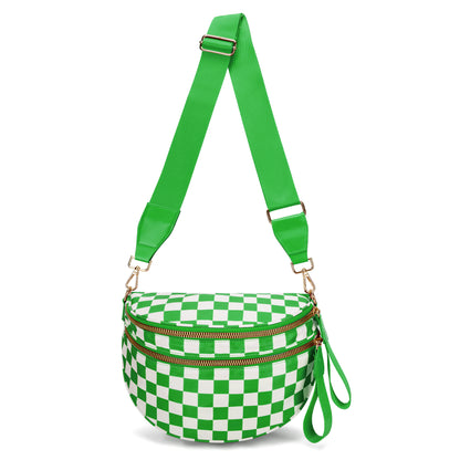 Checkered Crossbody Bum Bag