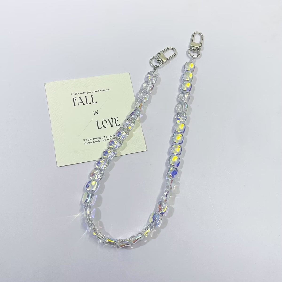 45cm (17.72 inches) Colorful Square Bead Chain Bag Strap