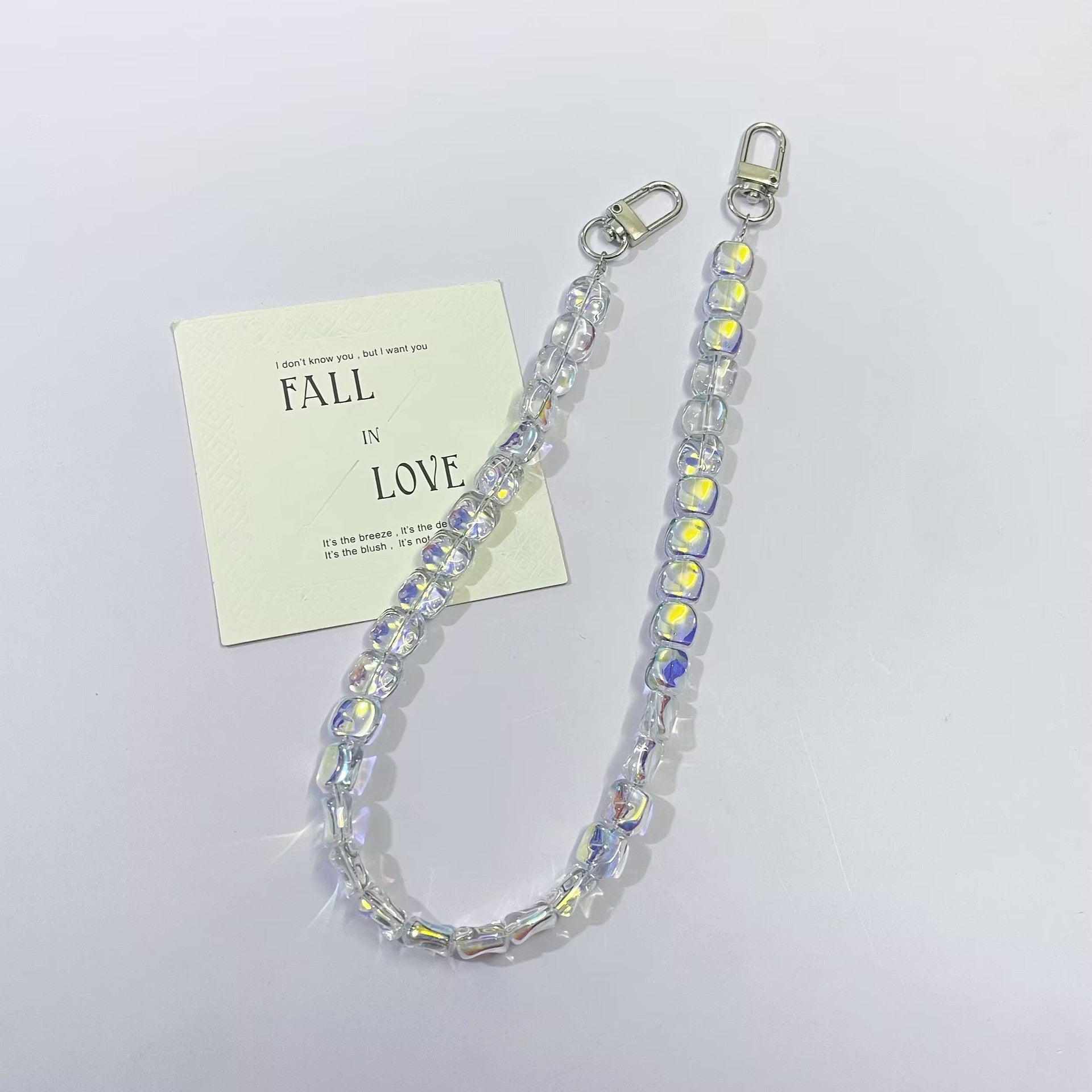 45cm (17.72 inches) Colorful Square Bead Chain Bag Strap