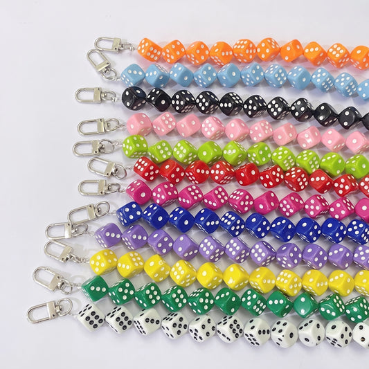45cm (17.7") Creative Dice Beaded Bag Chain