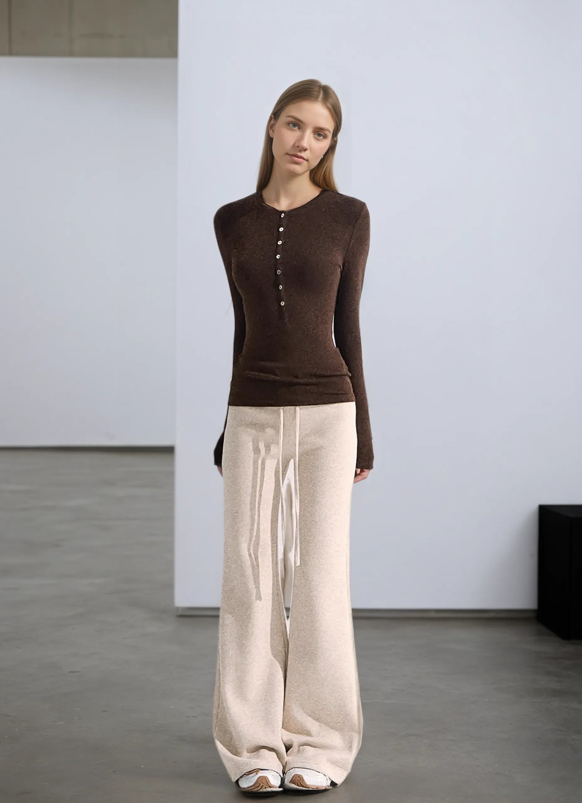 Tencel Wool Long Sleeve Shirt - Autumn Winter Base Layer for Women/Men