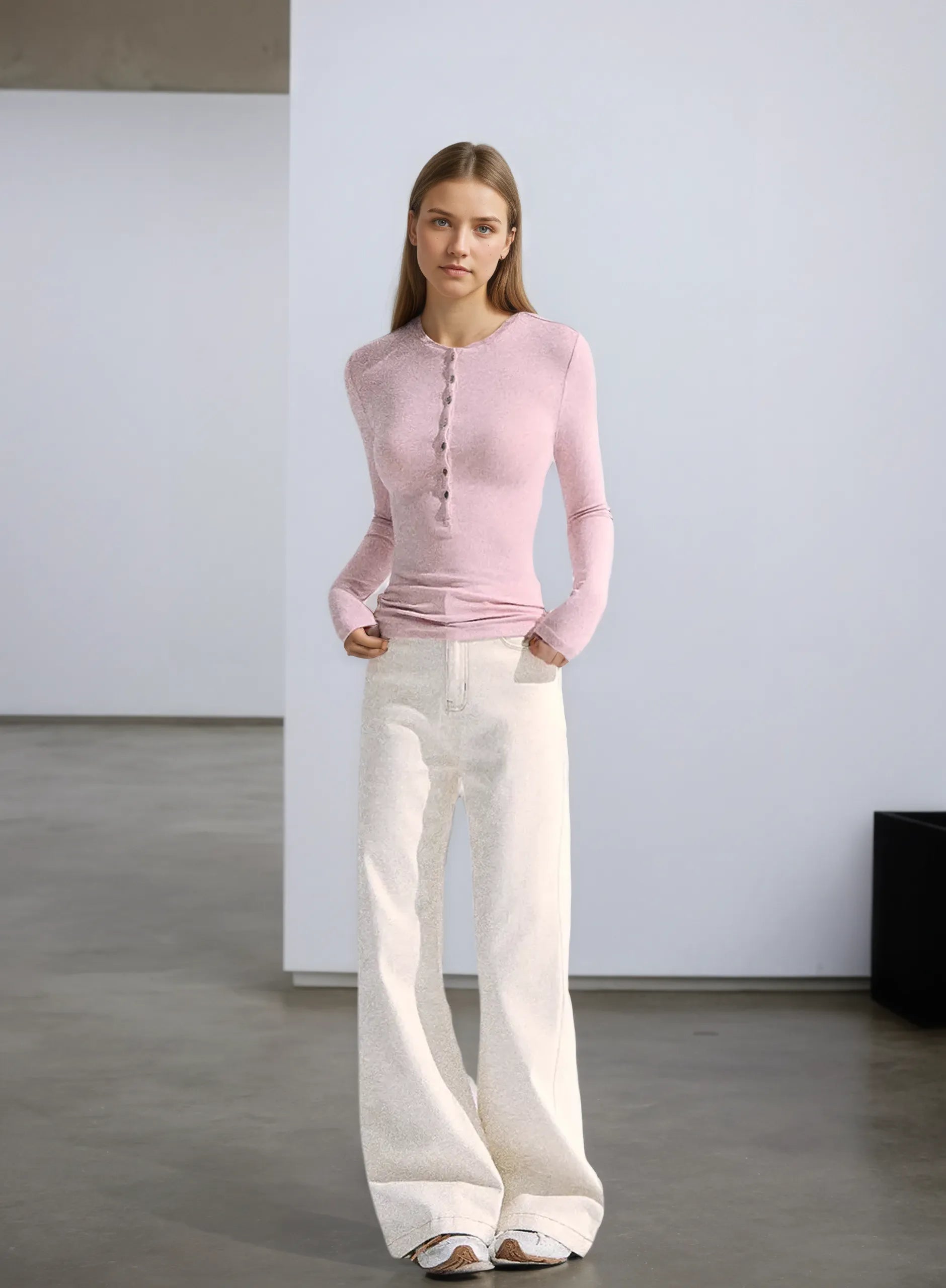 Tencel Wool Long Sleeve Shirt - Autumn Winter Base Layer for Women/Men