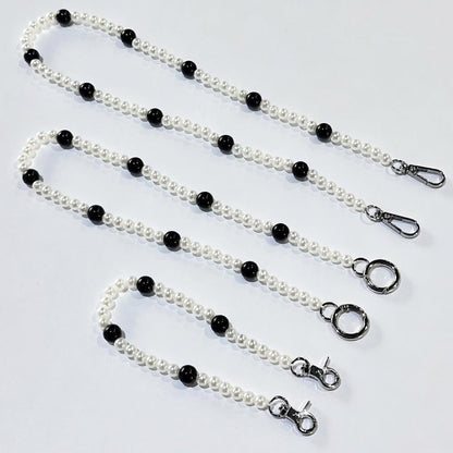 8mm Imitation Pearl Bag Chain, Beaded  Bag Pendant, Bag Strap, Phone  Lanyard （12inches)