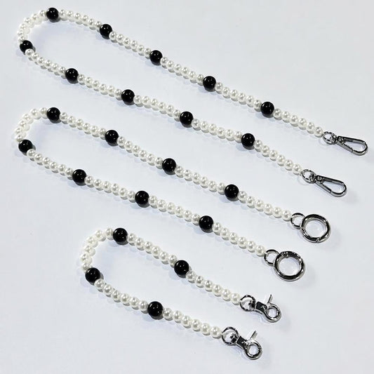 8mm Imitation Pearl Bag Chain, Beaded  Bag Pendant, Bag Strap, Phone  Lanyard （12inches)