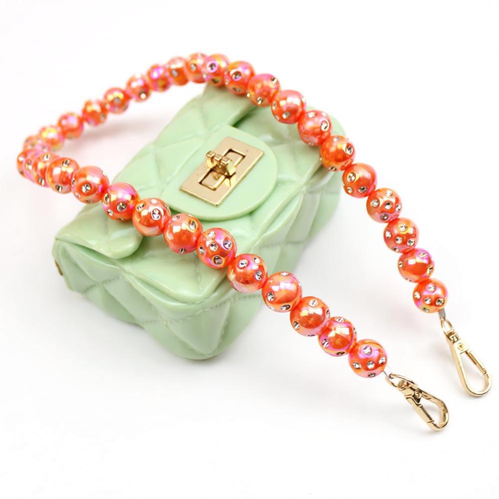 Stunning Rhinestone-Encrusted Beaded Bag Chain