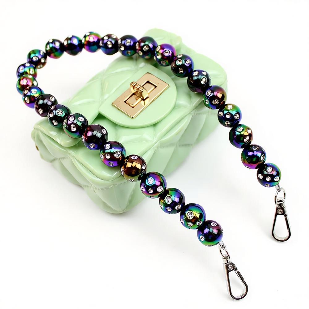 Stunning Rhinestone-Encrusted Beaded Bag Chain