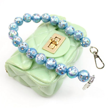 Stunning Rhinestone-Encrusted Beaded Bag Chain