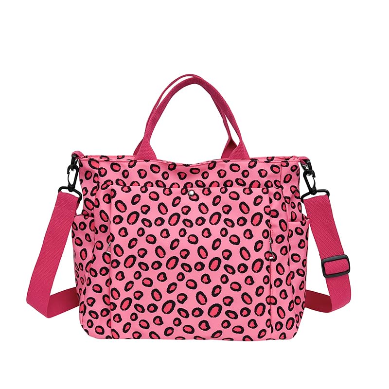 Women's Leopard Nylon Tote Bag