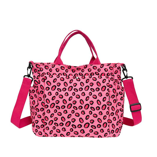Women's Leopard Nylon Tote Bag