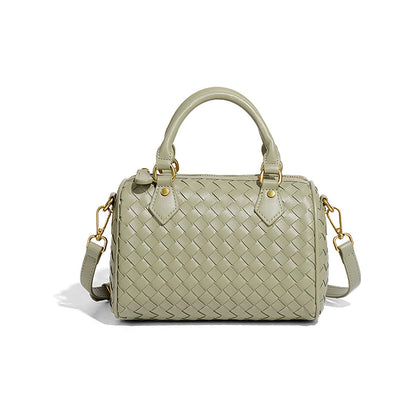 Small Woven Boston Bags for Women