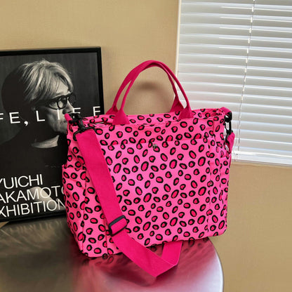 Women's Leopard Nylon Tote Bag