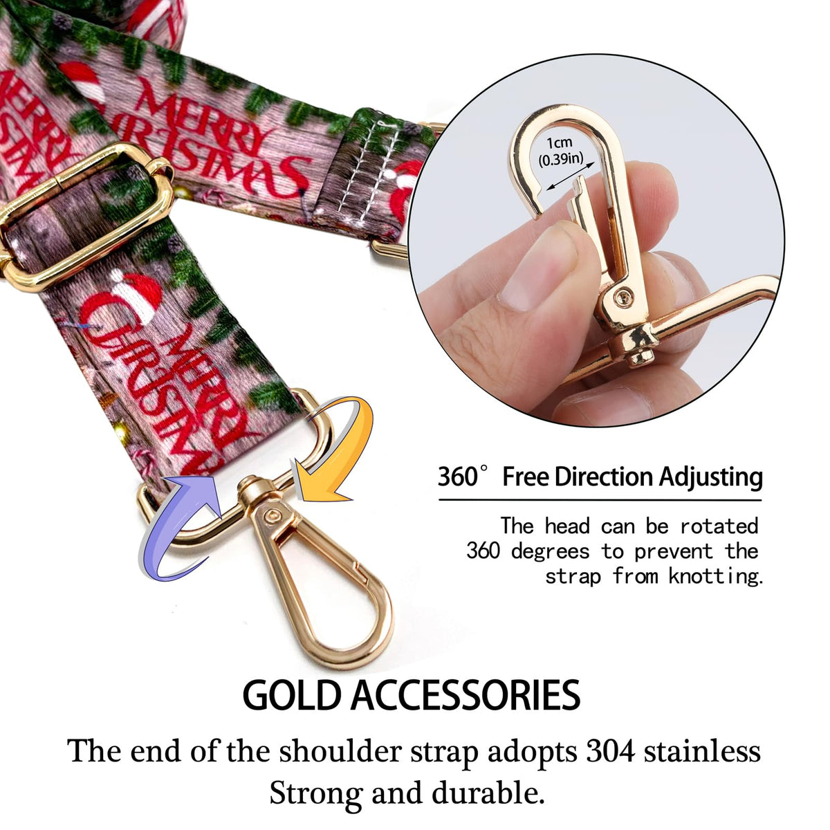 Christmas-Themed Bag Strap