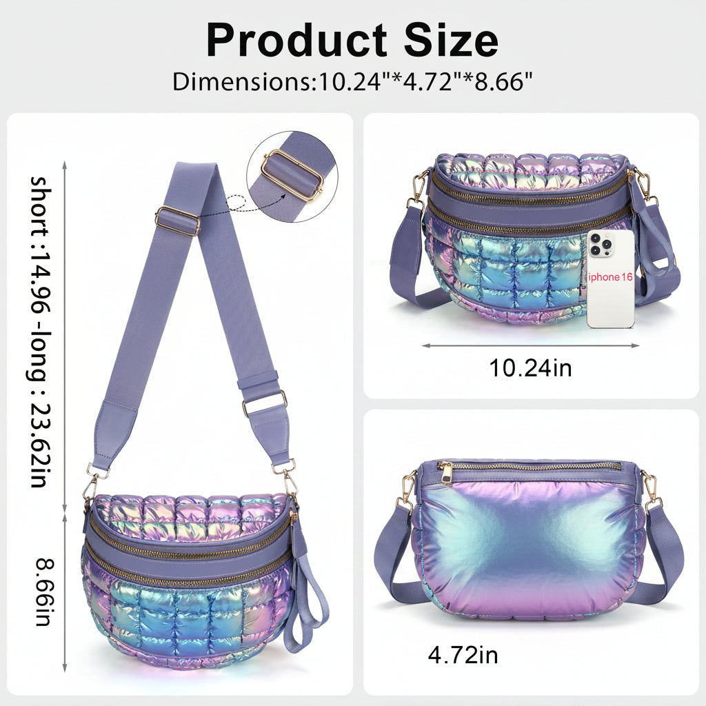 Puffer Crossbody Bum Bags for Women