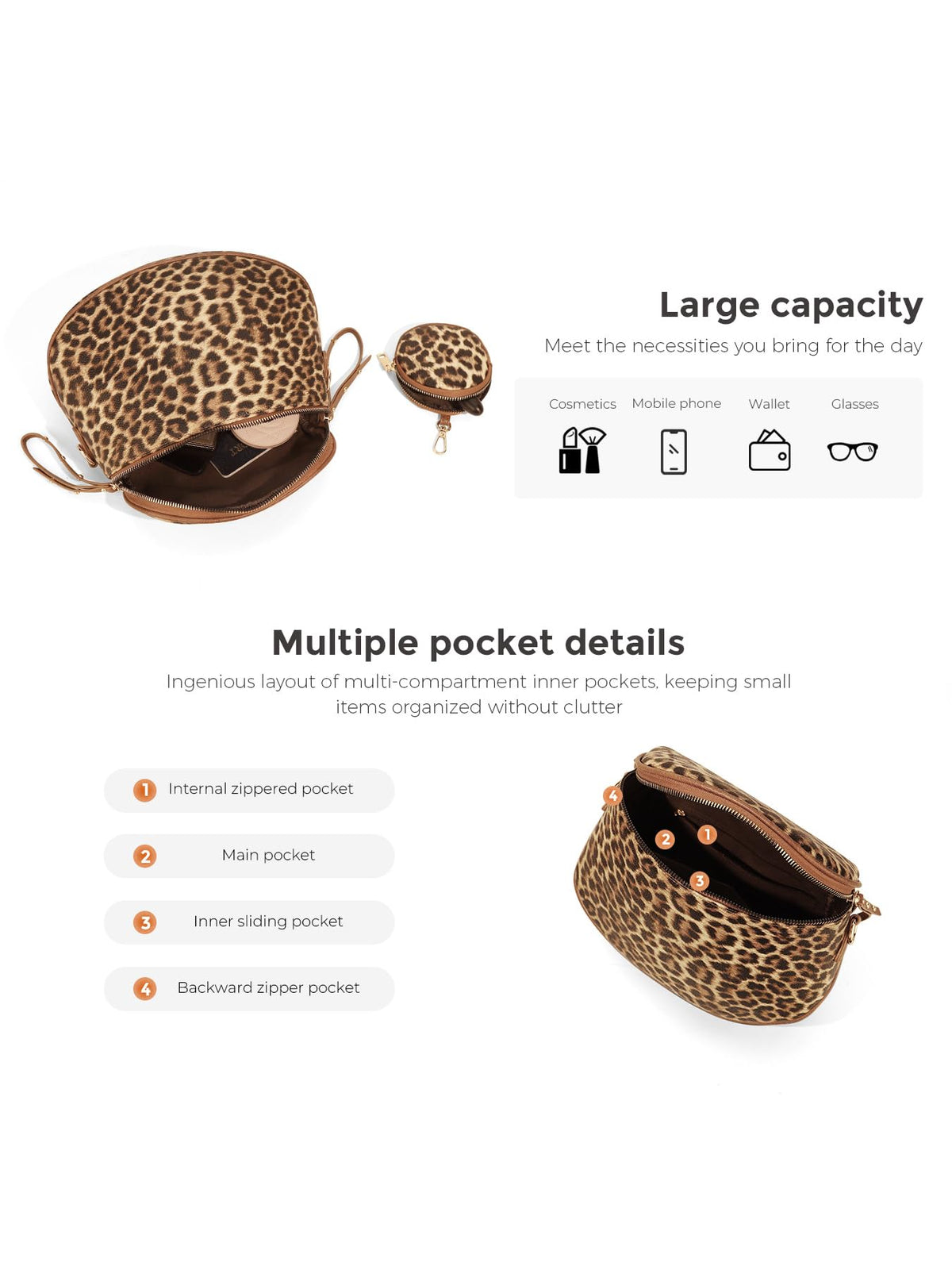 Straw Crossbody Bum Bags for Women Spacious Sling Purse