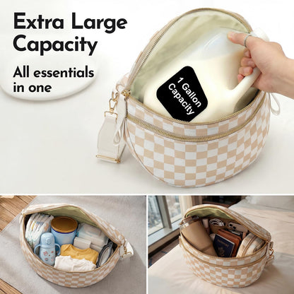Checkered Crossbody Bum Bag