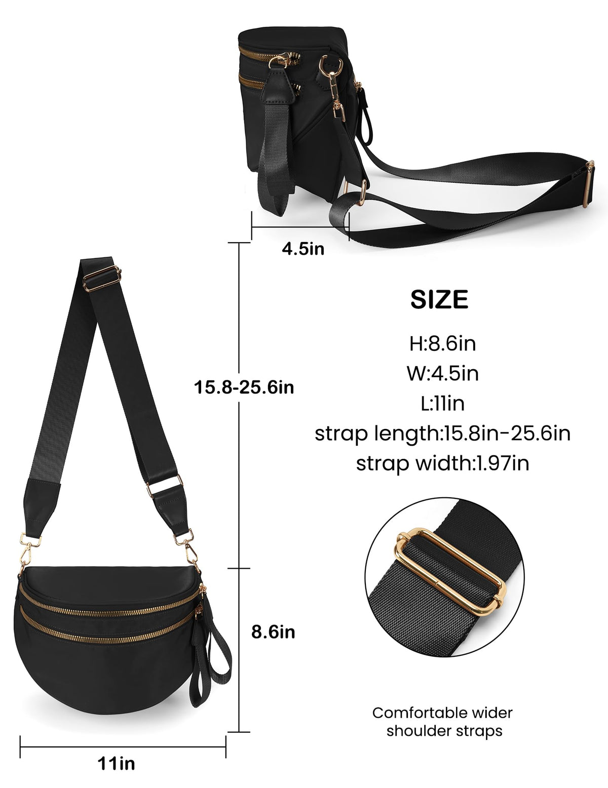 Cherry Print Crossbody Bum Bag Large Capacity Belt Bag