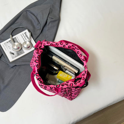 Women's Leopard Nylon Tote Bag