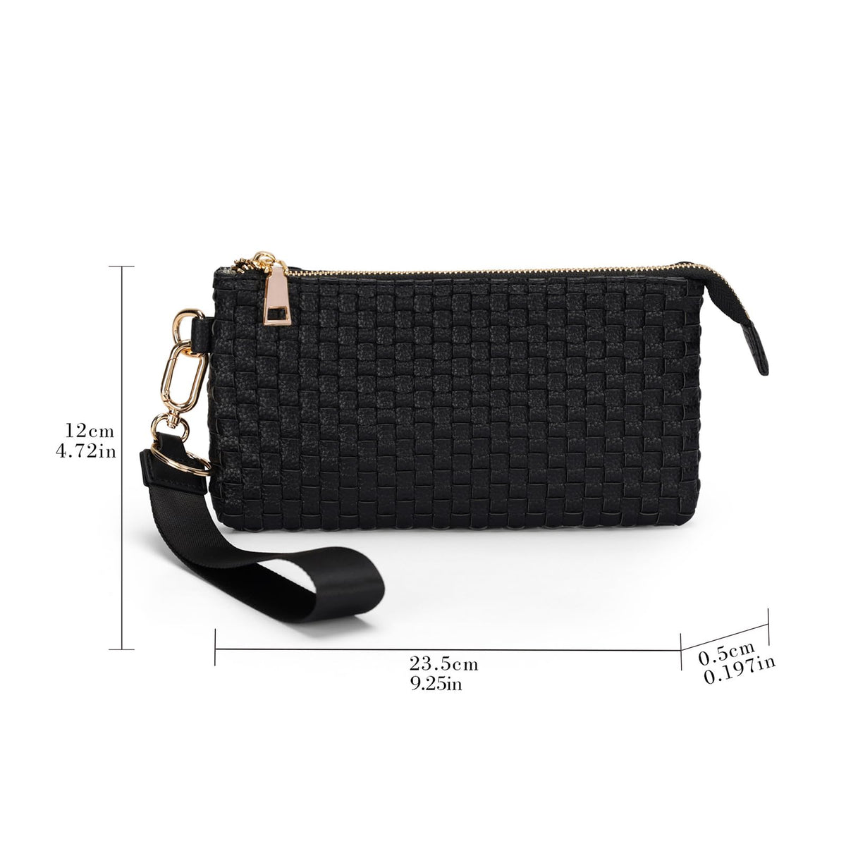 Woven Checkered Wristlet Wallets for Women