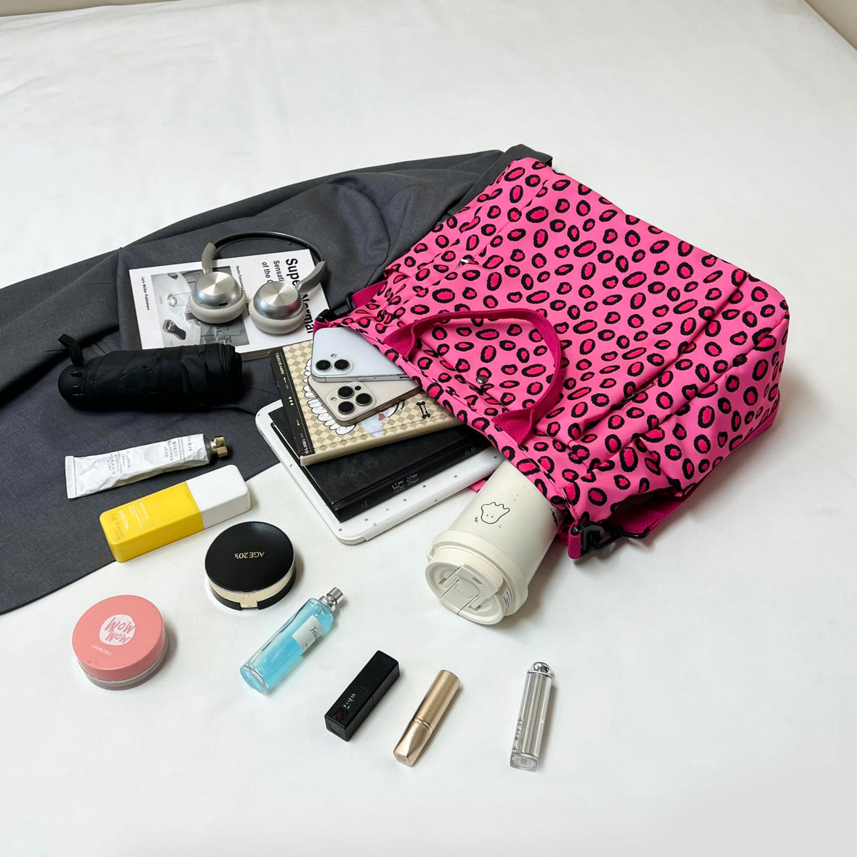 Women's Leopard Nylon Tote Bag