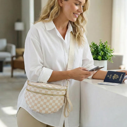 Checkered Crossbody Bum Bag